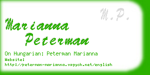 marianna peterman business card